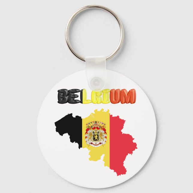 Belgiska land flagga nyckelring (Framsida)