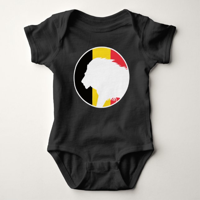 Belgiska Lejona belgiska Flagga T Shirt (Framsida)