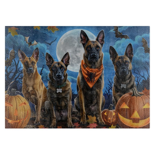 Belgiska Malinoi Halloween Spooky (Framsidan)