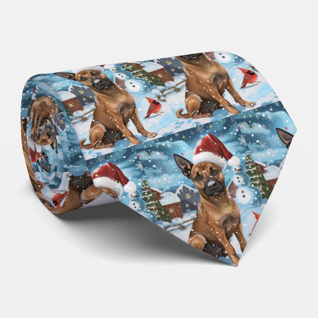 Belgiska Malinoi Hund Winter Wonderland jul Slips (Rullad)
