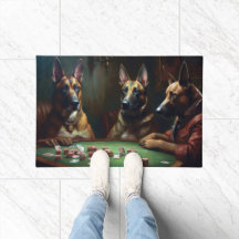 Belgiska Malinoi Hundar Poker Art