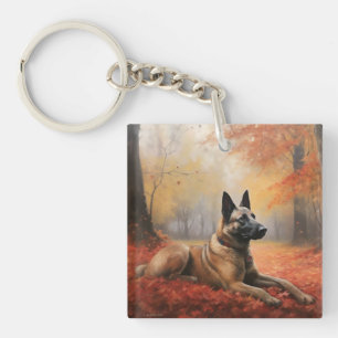 Belgiska Malinoi i Höst löv Fall Inspire