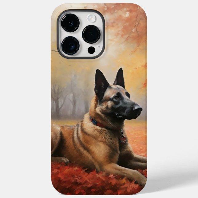 Belgiska Malinoi i Höst löv Fall Inspire (Baksida)