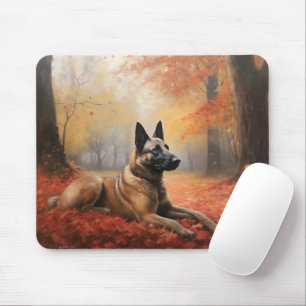 Belgiska Malinoi i Höst löv Fall Inspire Musmatta