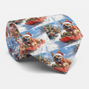 Belgiska Malinoi i Sledge Låt det snöa jul Slips