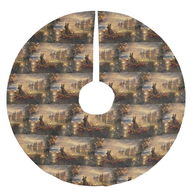 Belgiska Malinoi-julfesten Voyage Julgransmatta Borstad Polyester (Framsidan)