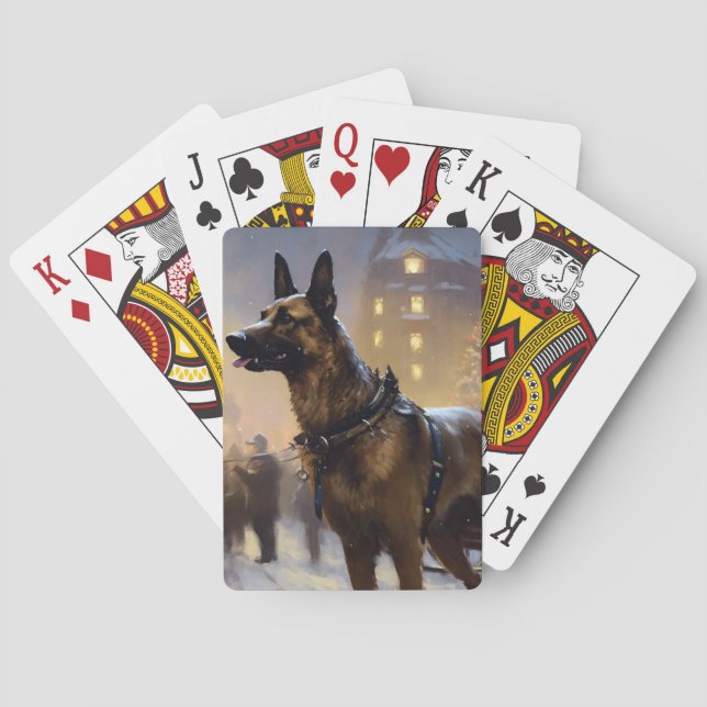 Belgiska Malinoi-julsäsong Casinokort (Baksidan)
