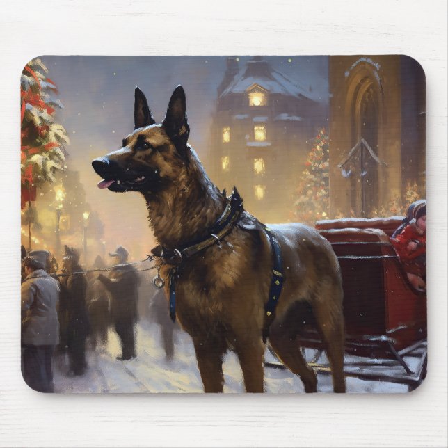 Belgiska Malinoi-julsäsong Musmatta (Framsidan)