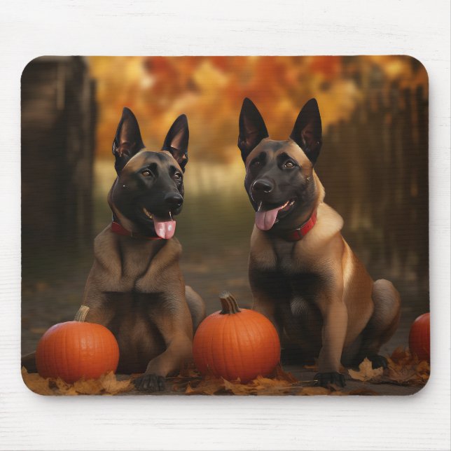 Belgiska Malinoi Puppy Autumn Delight Pumpkin Musmatta (Framsidan)