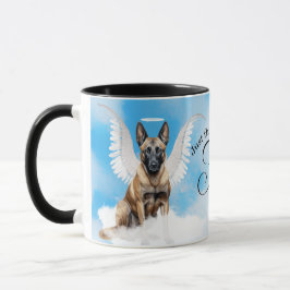 Belgiska Malinois Angel Personlig Pet Memorial Mugg
