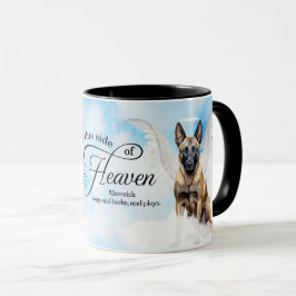 Belgiska Malinois Angel Personlig Pet Memorial Mugg