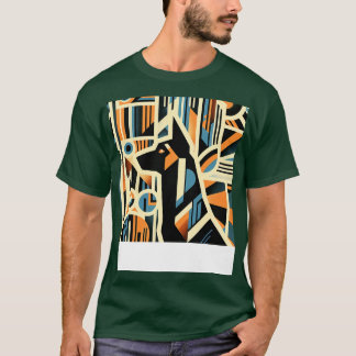 Belgiska Malinois Art Deco Stil T Shirt