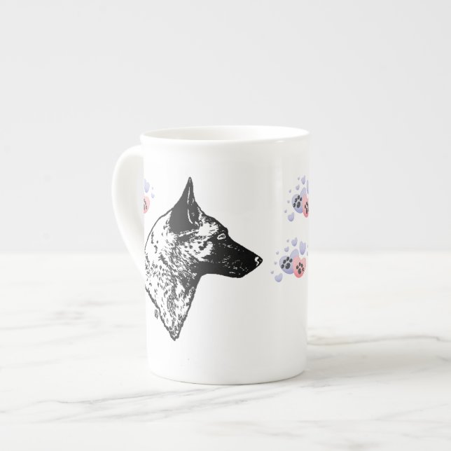 Belgiska Malinois Benporslin Mugg (Framsida vänster)