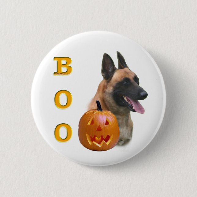 Belgiska Malinois Boo Knapp (Framsida)