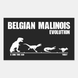 Belgiska Malinois Evolution Rektangulärt Klistermärke