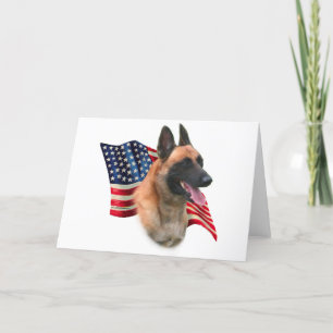 Belgiska Malinois Flagga Kort