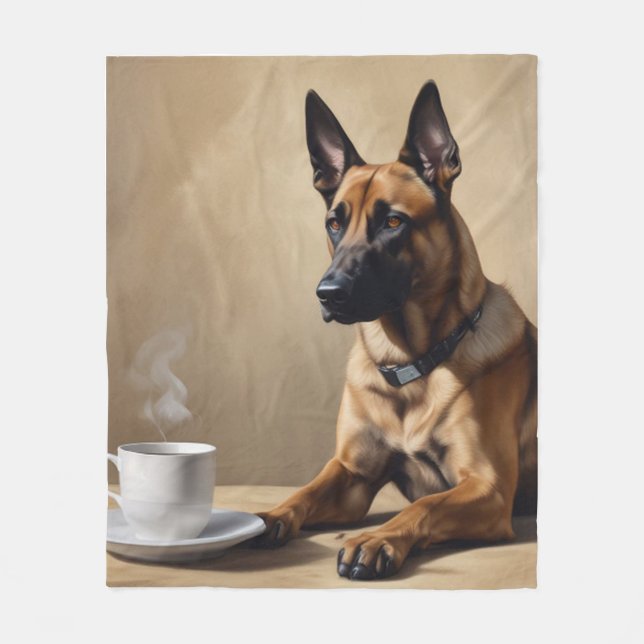 Belgiska Malinois Fleecefilt (Framsidan)