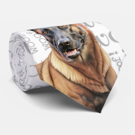 Belgiska Malinois Funny Woof jul Hund älskare Slips