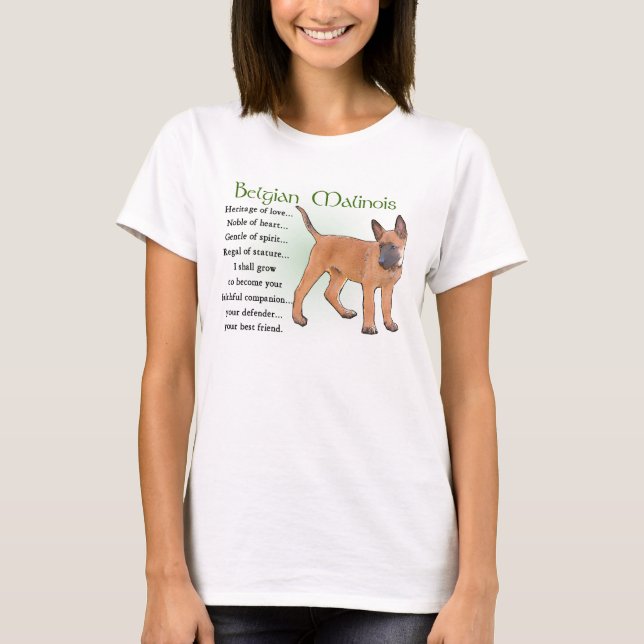 Belgiska Malinois-gåvor T Shirt (Framsida)