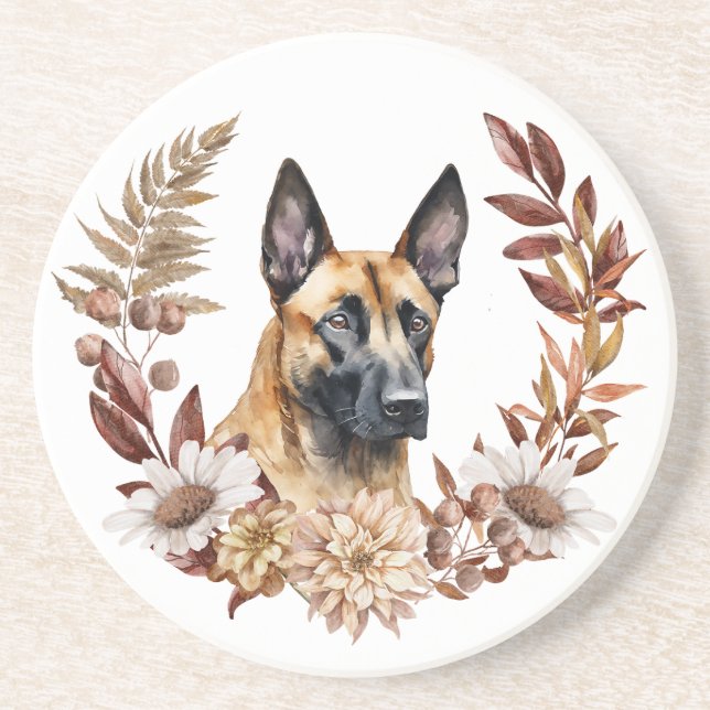 Belgiska Malinois Hund Autumn WAN Underlägg (Framsidan)