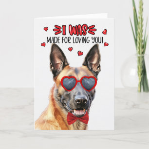 Belgiska Malinois Hund Made for Loving You Valenti Helgkort