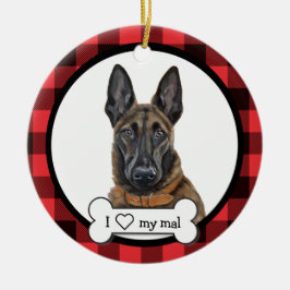 Belgiska Malinois Hund Ornament