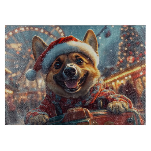 Belgiska Malinois Hund Roller Underlägg jul (Framsidan)