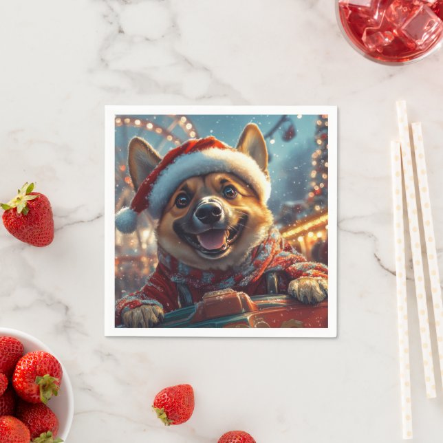 Belgiska Malinois Hund Roller Underlägg jul Pappersservett (Insitu)