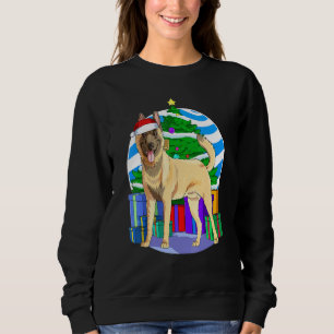 Belgiska malinois Hund Santa Julgran Decor T Shirt