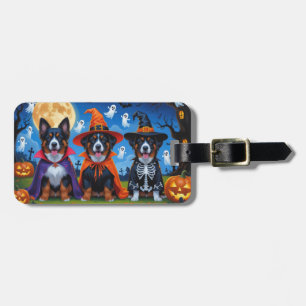 Belgiska Malinois Hundar Pumpkin Halloween Funny Bagagebricka