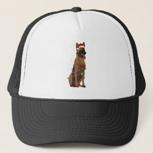 Belgiska malinois jul Ljus Julafton Hund älskare S Keps