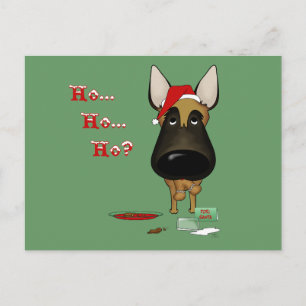 Belgiska Malinois-julen - Ho Ho Ho?? Helg Vykort