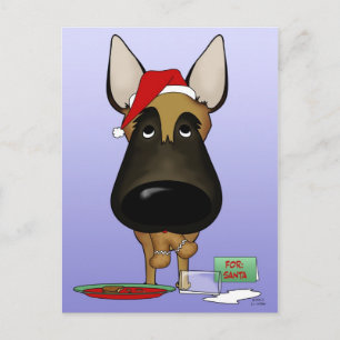 Belgiska Malinois-julen - Ho Ho Ho?? Helg Vykort