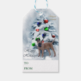 Belgiska malinois-Juletiketter Presentetikett