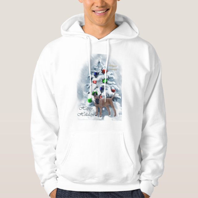 Belgiska malinois-julklappar hoodie (Framsida)