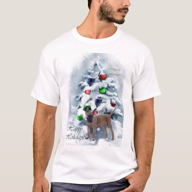 Belgiska malinois-julklappar t-shirt (Framsida)