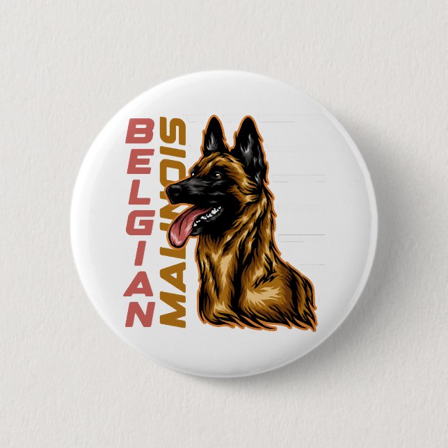Belgiska Malinois Knapp (Framsida)