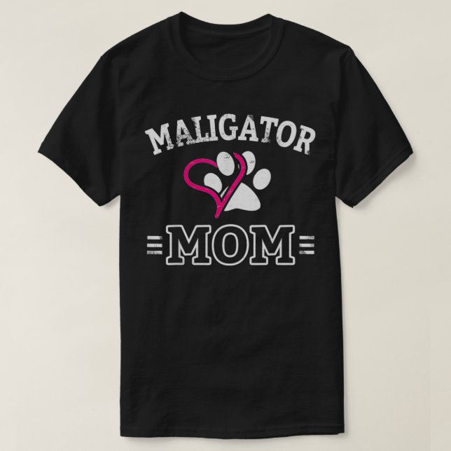 Belgiska Malinois Maligator Mamma Rolig hund Mamma T Shirt (Design framsida)