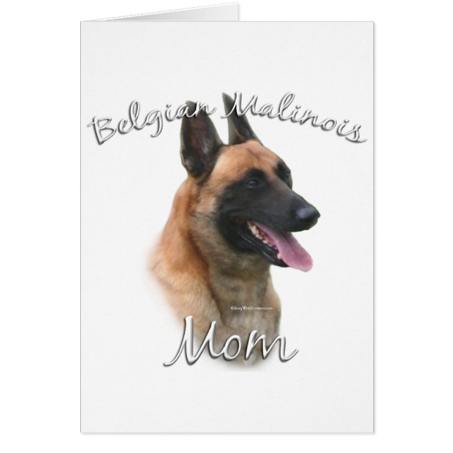 Belgiska Malinois Mamma 2 Hälsningskort (Framsidan)