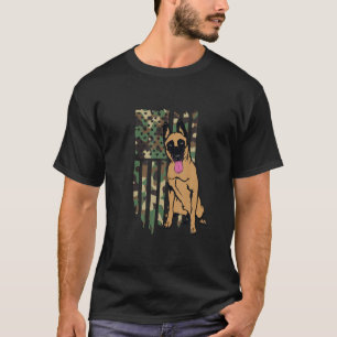 Belgiska Malinois militära Hund American USA flagg T Shirt