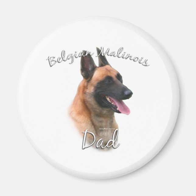 Belgiska Malinois Pappa 2 Magnet (Framsidan)