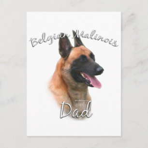 Belgiska Malinois Pappa 2 Vykort