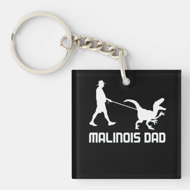 Belgiska Malinois Pappa Dinosaur Funny Gift to Hus (Framsidan)