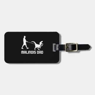 Belgiska Malinois Pappa Dinosaur Funny Gift to Hus Bagagebricka