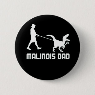 Belgiska Malinois Pappa Dinosaur Funny Gift to Hus Knapp