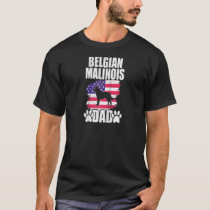 Belgiska Malinois Pappa Hund älskare Amerika USA F T Shirt