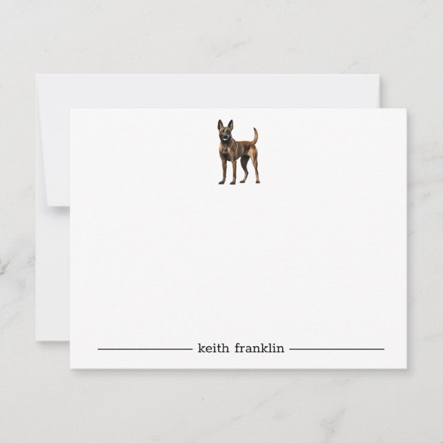 Belgiska malinois Personlig Note Cards Anteckningskort (Framsida)