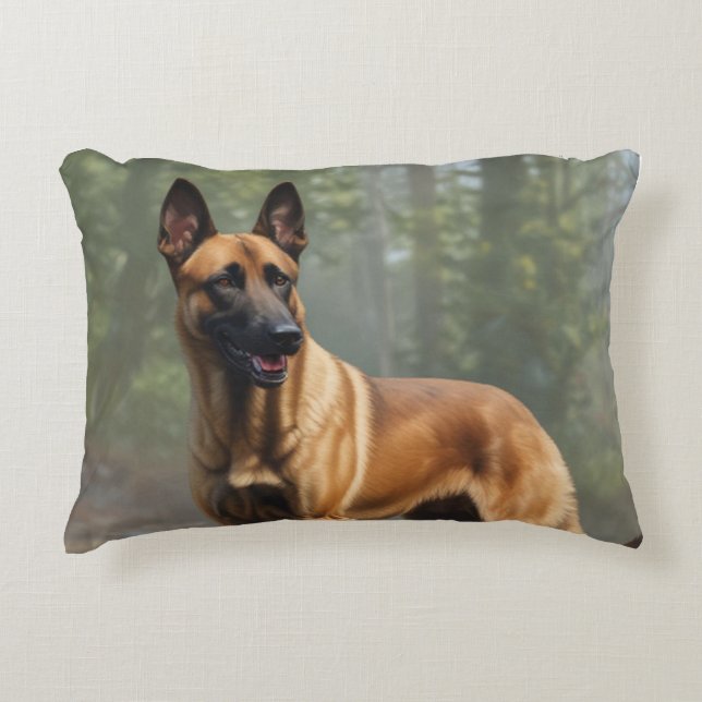 Belgiska Malinois Prydnadskudde (Framsidan)