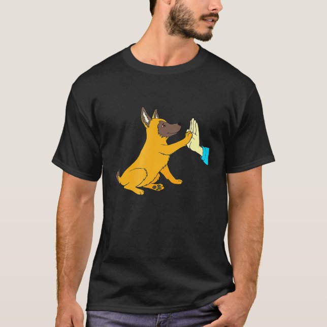 Belgiska Malinois Puppy T Shirt (Framsida)