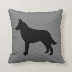 Belgiska Malinois Silhouette Kudde